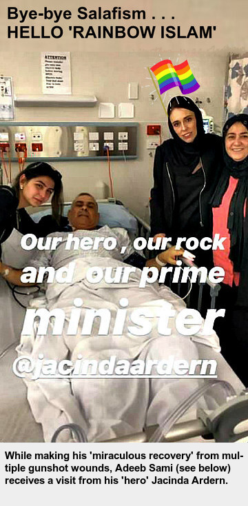 Hero Jacinda Ardern visits Adeeb Sami in hospital