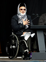 Farid Ahmed in wheelchair