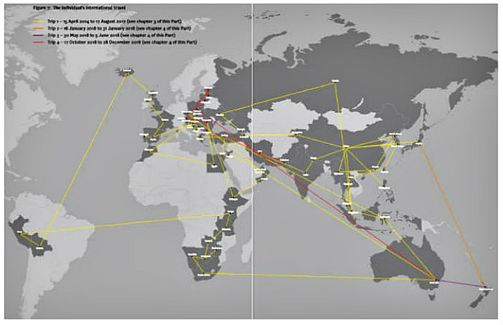 The gunman's travel history